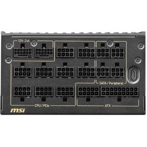 Meg Ai1600T Pcie5 Power Supply Unit 1600 W 24-Pin Atx Atx (Black) - afbeelding 3