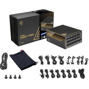 Meg Ai1600T Pcie5 Power Supply Unit 1600 W 24-Pin Atx Atx (Black) - afbeelding 4