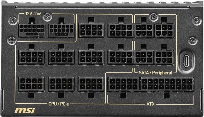 Msi meg ai1600t pcie5 voeding 3 orig - MSI MEG Ai1600T PCIE5 1600W Voeding (Black)