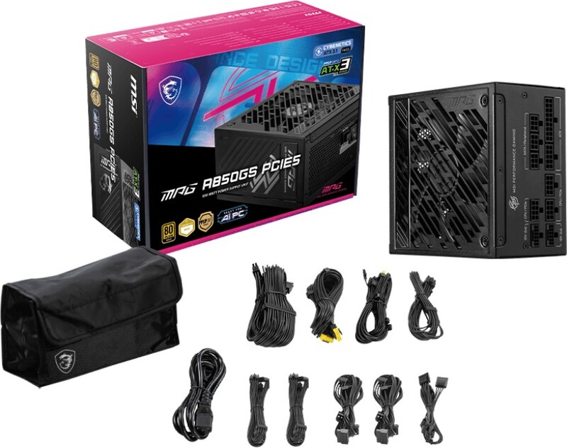 Msi mpg a850gs pcie5 voeding 4 orig - MSI MPG A850GS PCIE5 850W Voeding (Black)