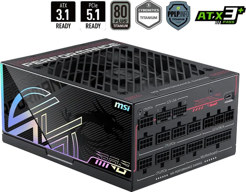 MSI MSI MPG Ai1600TS PCIE5 voeding