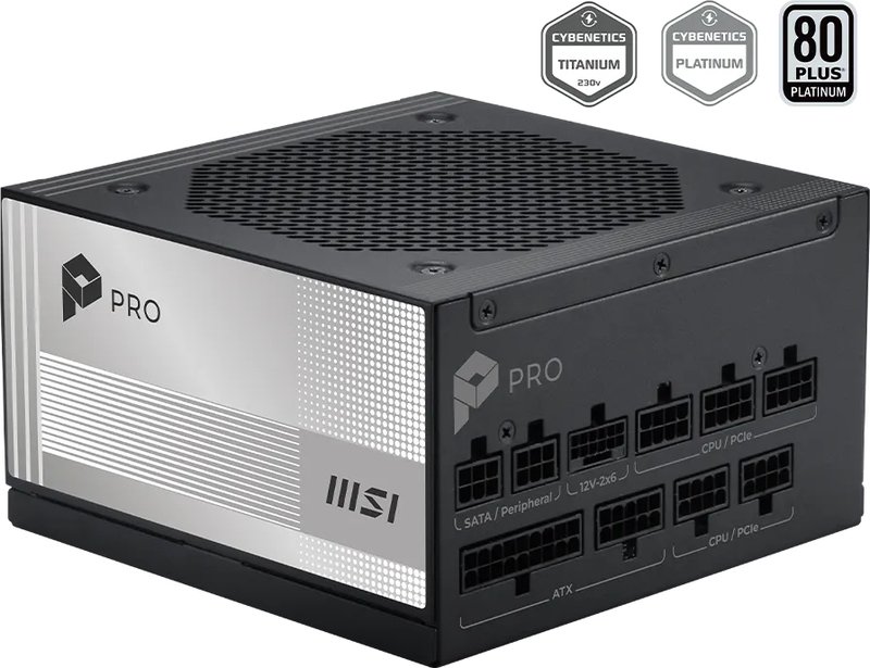 Msi pro a850pl pcie5 voeding - MSI PRO A850PL PCIE5 850W Voeding