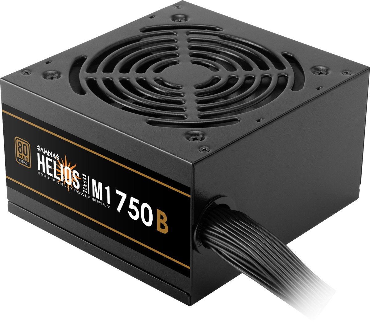 PC Pc Atx Voeding Intern 750 Watt – 80Plus Bronze 750W Psu Computer Power Supply Sleeved Cables - 4X 6+2 Pin Aansluiting Voor Videokaart - Atx12V V2.4 Compatible - Gamdias Helios M1-750B