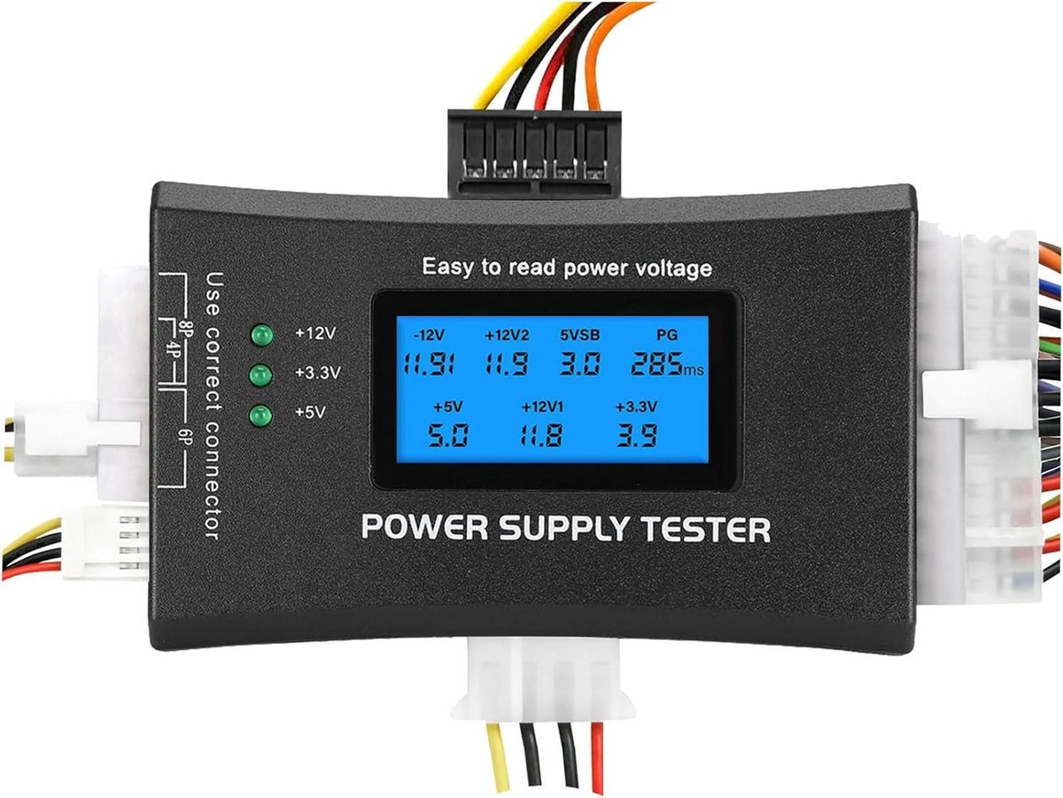 PC Pc Power Supply Tester Met Lcd Scherm En Alarm Voor Atx, Btx, Itx, Tfx, Sata