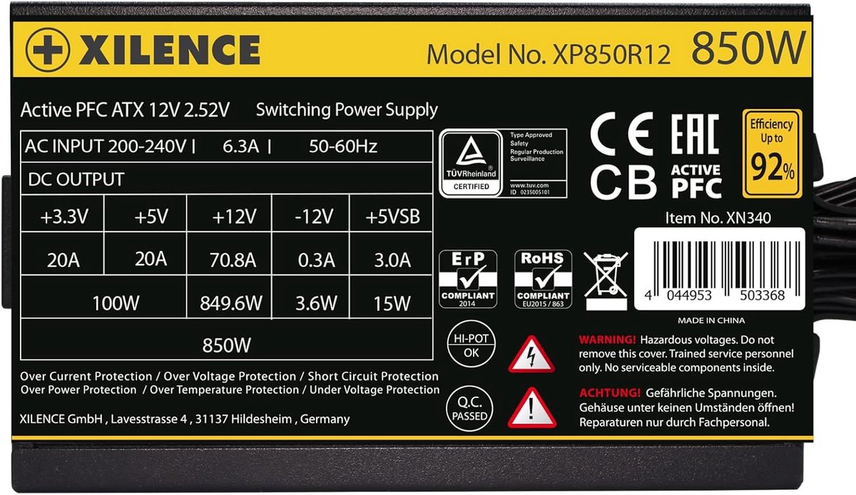 650W 80 Plus Gold ATX PSU - Full Modular - Zwart - afbeelding 2