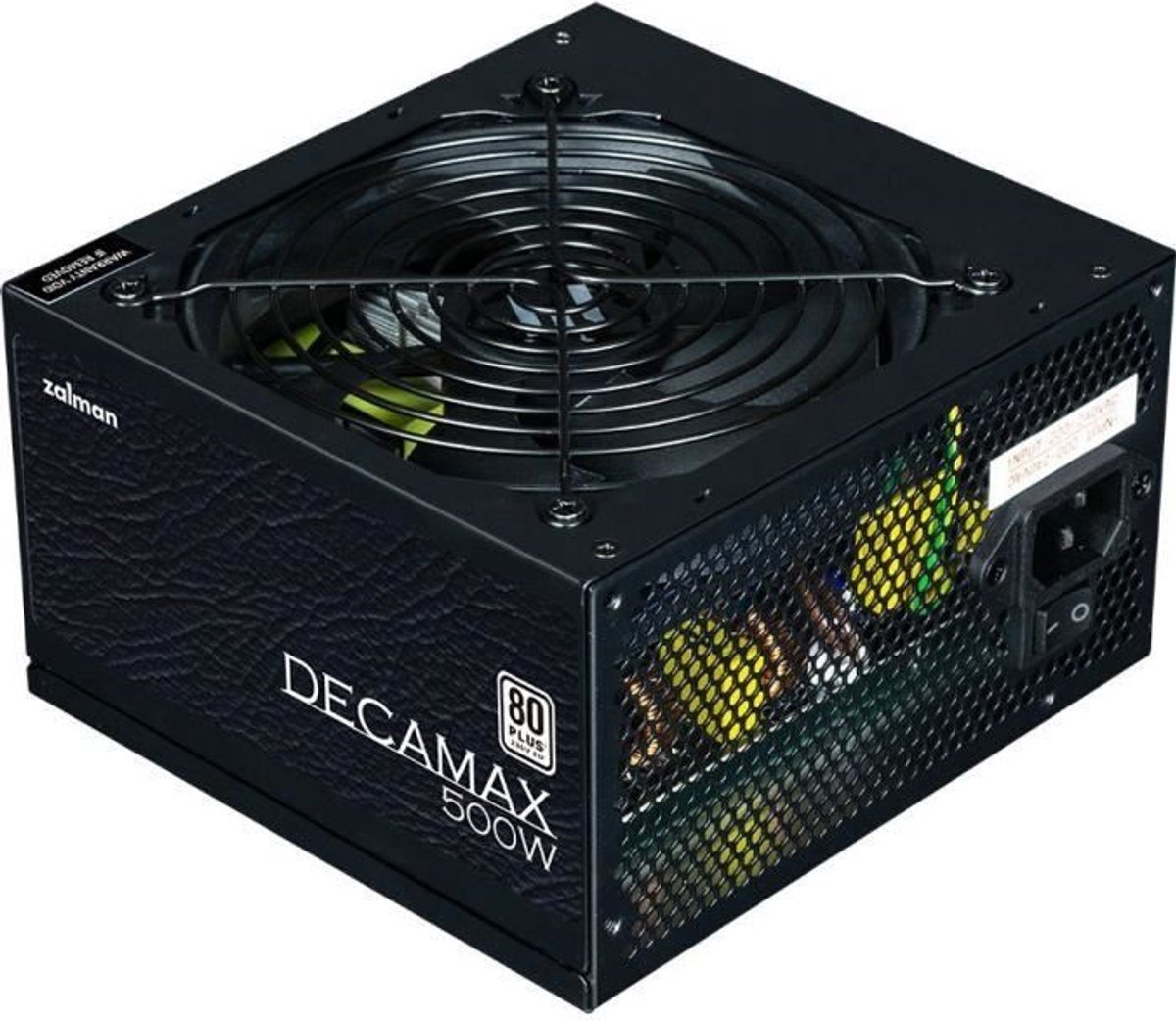 PC-voeding Pc-Voeding - Zalman - Decamax 500W - 80+ - Niet-Modulair - 120Mm-Ventilator - Zwart