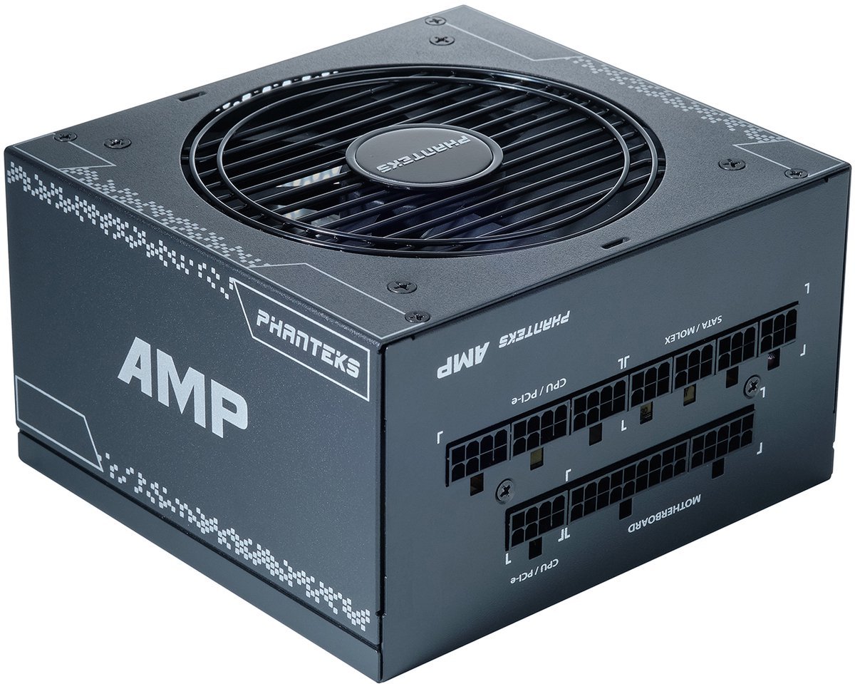 Phanteks Phanteks Amp Gh 850W - Atx12V 3.1 - 80 Plus Gold - 850 Watt - Modulair - 100-240V - Actieve Pfc - Pcie 5.1 - 120Mm Hdb Fan - Zwart