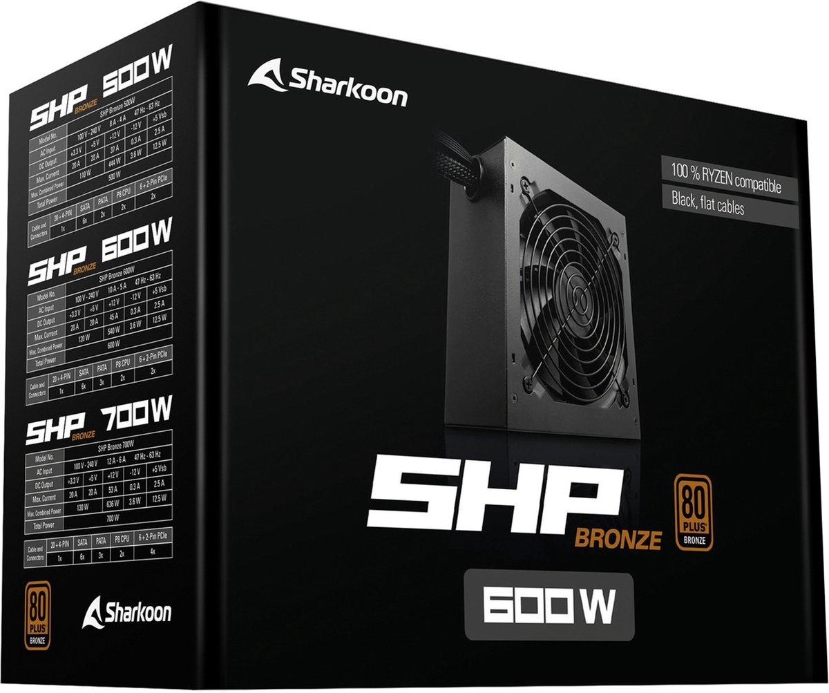 Sharkoon SHP Bronze 600W - afbeelding 4