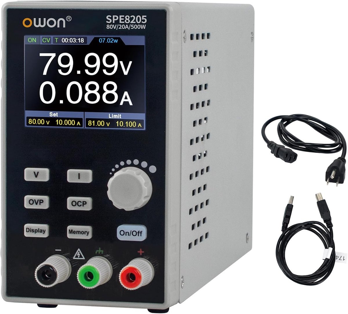 Programmeertbare Programmeertbare Dc-Voeding Met 0-80 V En 0-20 A - 500 W-Vermogen, Met 2,8-Inch Lcd-Display