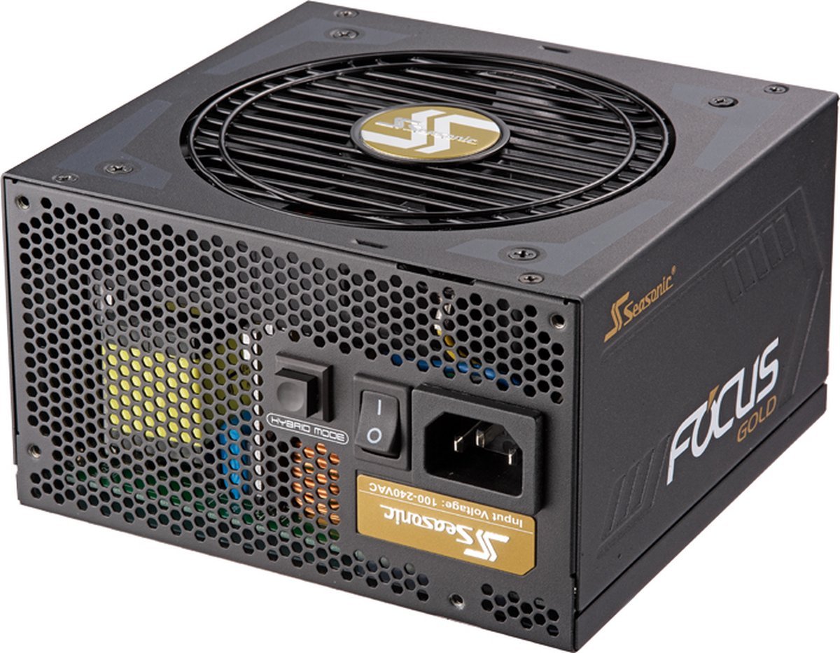 Seasonic Seasonic Focus Gold 650 - Voeding - Atx12V 2.4 - 80 Plus Gold - 650 Watt - Semi-Modulair - 100-240V - Actieve Pfc - Zwart