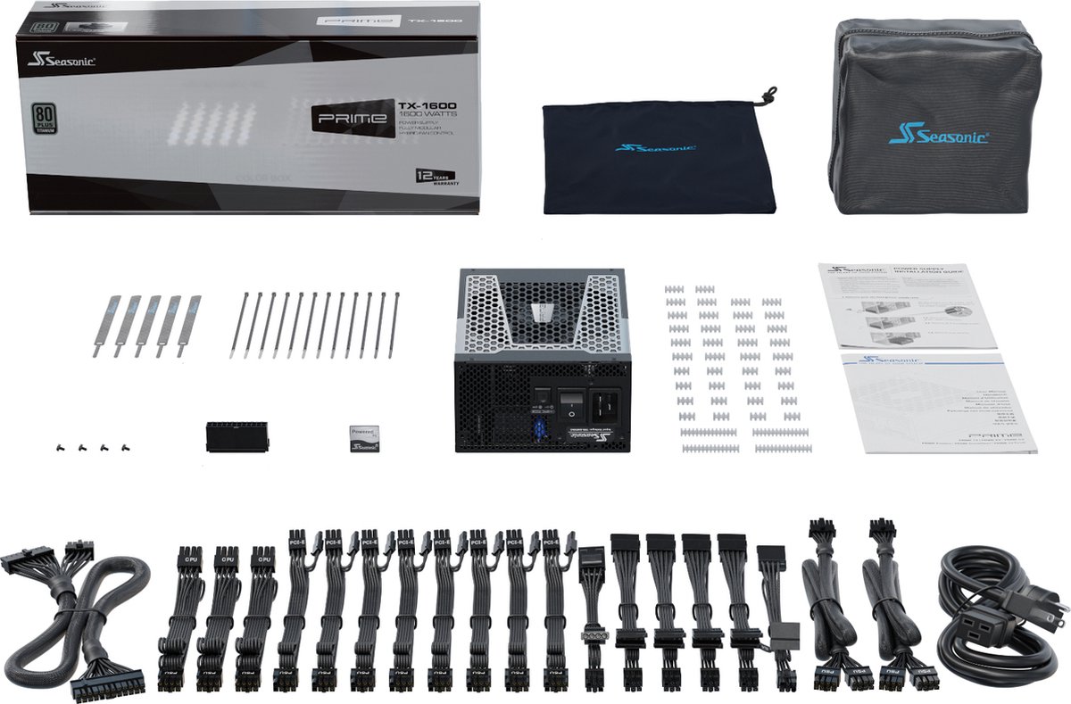 Seasonic Prime -Tx-1600 Power Supply Unit 1600 W 20+4 Pin Atx Atx Zwart voeding - afbeelding 3