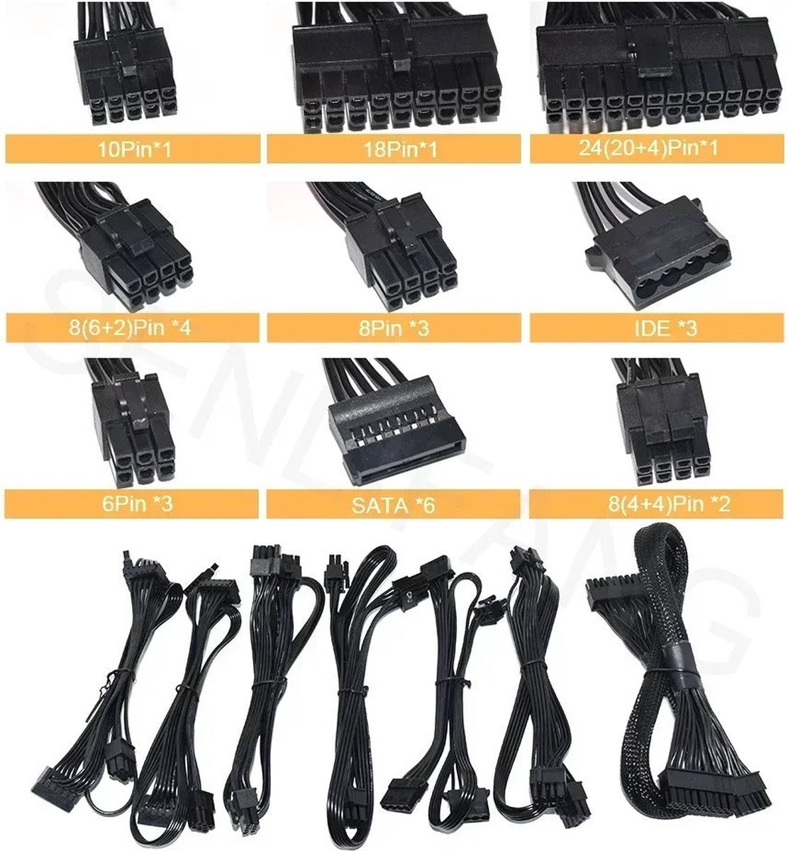 Senlifang - Voedinge Voeding - 80Plus Gold - Rgb - Atx - 850W - Volledig - afbeelding 4