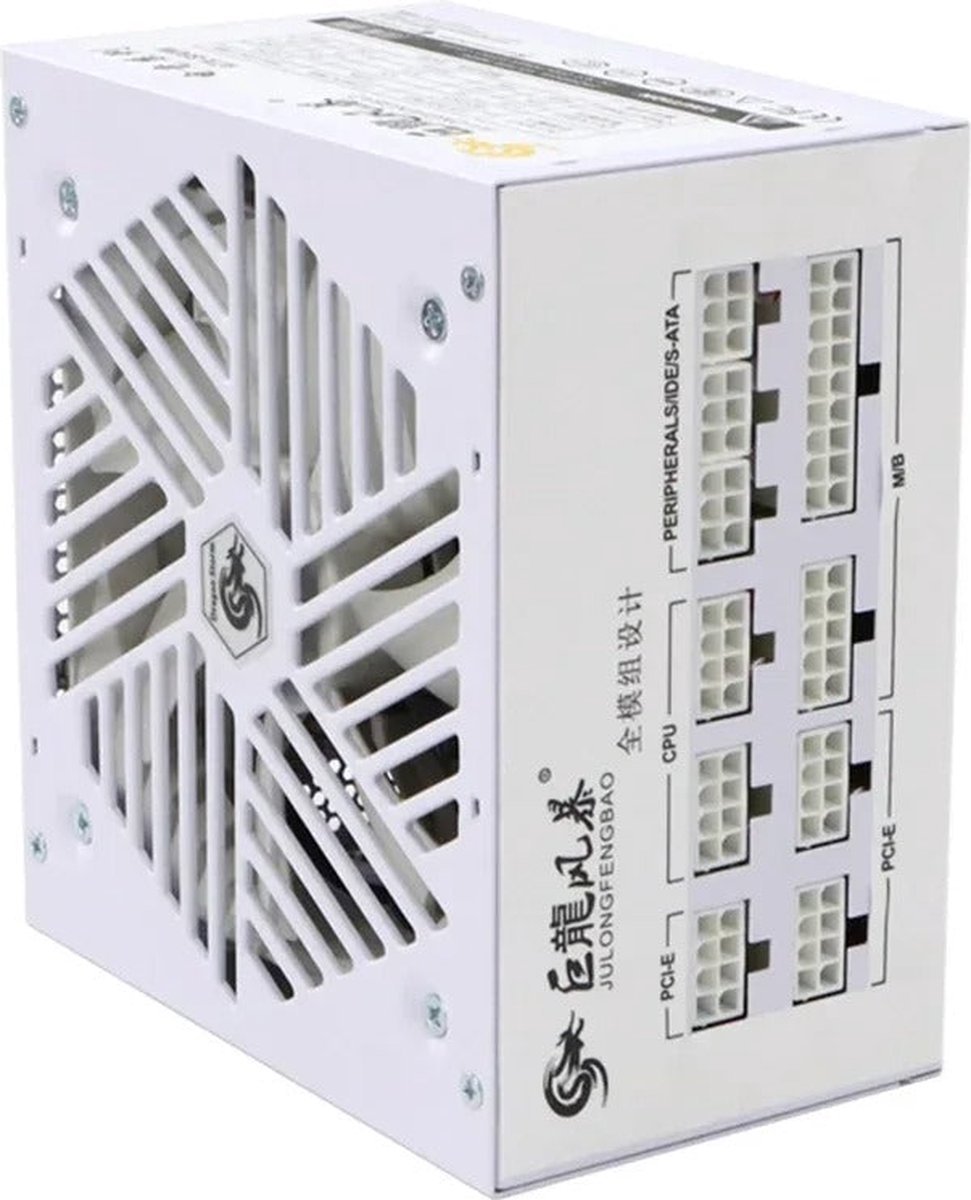 Senlifang Senlifang - Voeding - Interne Voeding - Voor Gaming Desktopcomputer Psu - 850W - Maximale Piek 1000W - Volledig Modulair - Atx Psu - 110-240V - Wit
