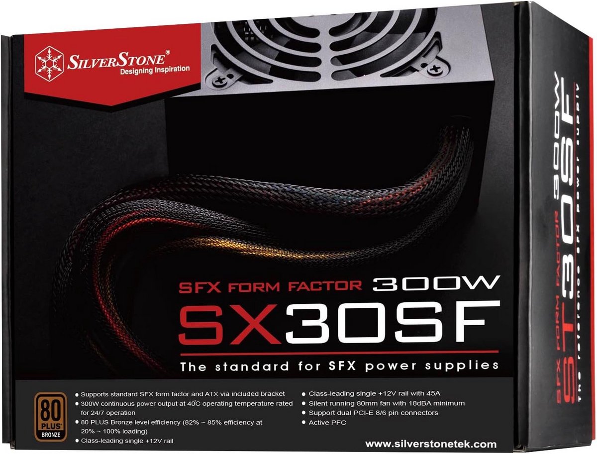Silverstone SFX Series ST30SF v2.0 300W 80 PLUS Bronze SFX Power Supply - afbeelding 5