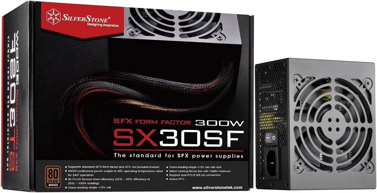 SFX Sfx Pc-Voeding 300W 80 Plus Brons - Fluisterstil Met 92Mm Ventilator