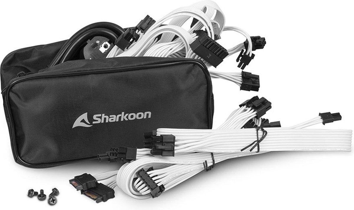 Sharkoon Rebel P30 Gold 1000W White - Voeding - Atx12V 3.0 - 80 Plus Gold - - afbeelding 3