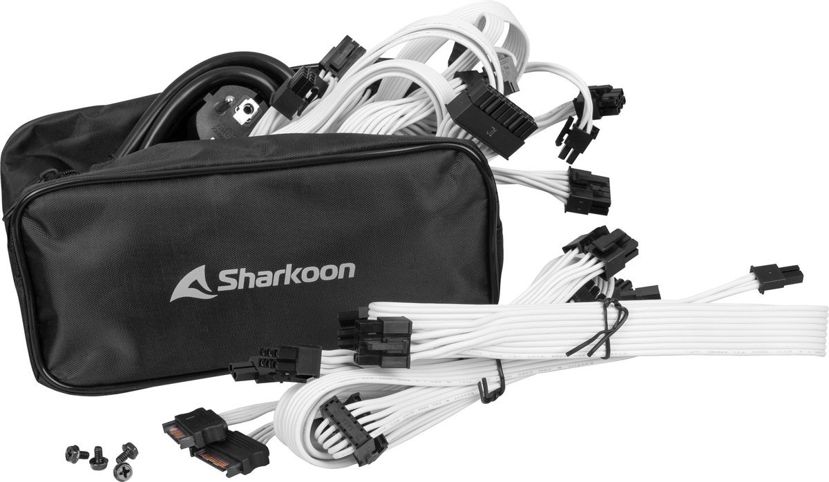 Sharkoon Rebel P30 Gold 1000W White - Voeding - Atx12V 3.0 - 80 Plus Gold - - afbeelding 4