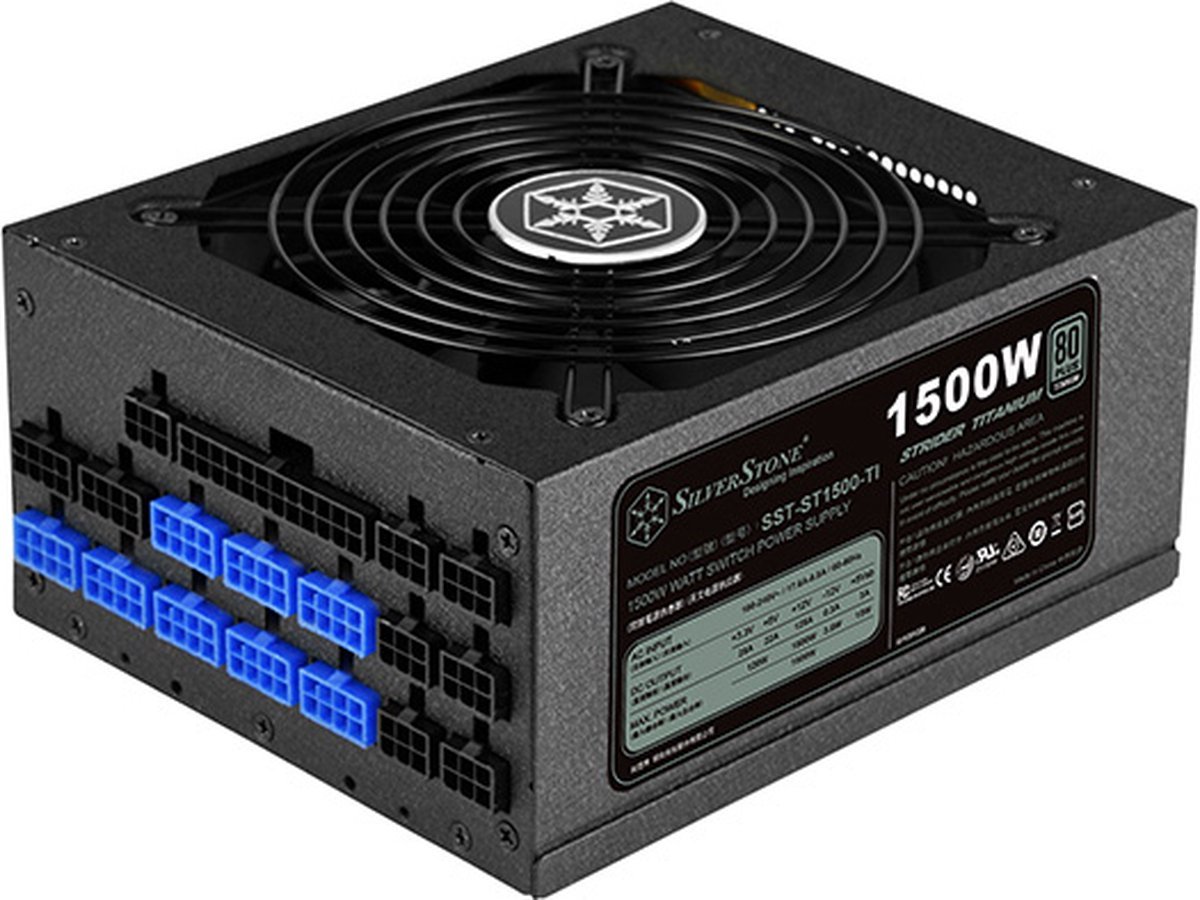 Silverstone St1500-Ti Power Supply Unit 1500 W 20+4 Pin Atx Atx Zwart