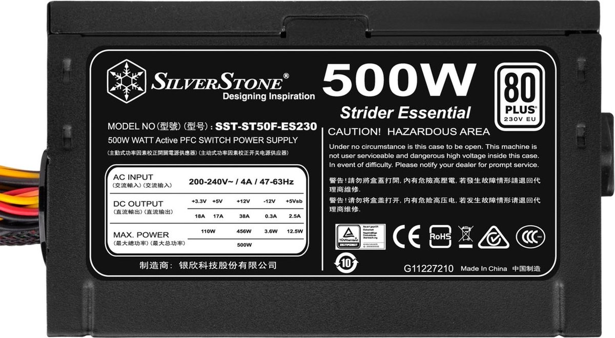 Silverstone St50F-Es230 Power Supply Unit 500 W 24-Pin Atx Aluminium voeding - afbeelding 4
