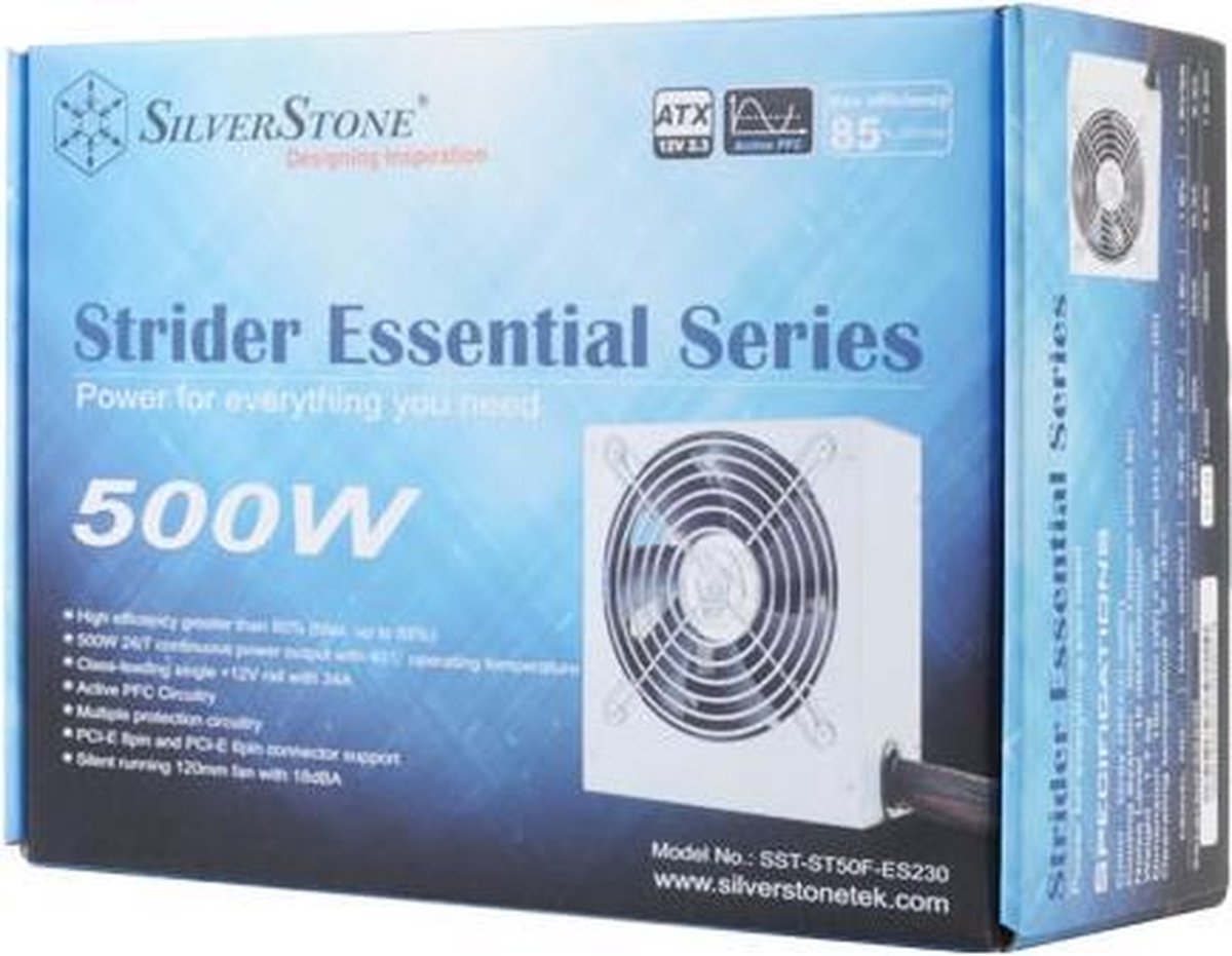 Silverstone St50F-Es230 Power Supply Unit 500 W 24-Pin Atx Aluminium voeding - afbeelding 8