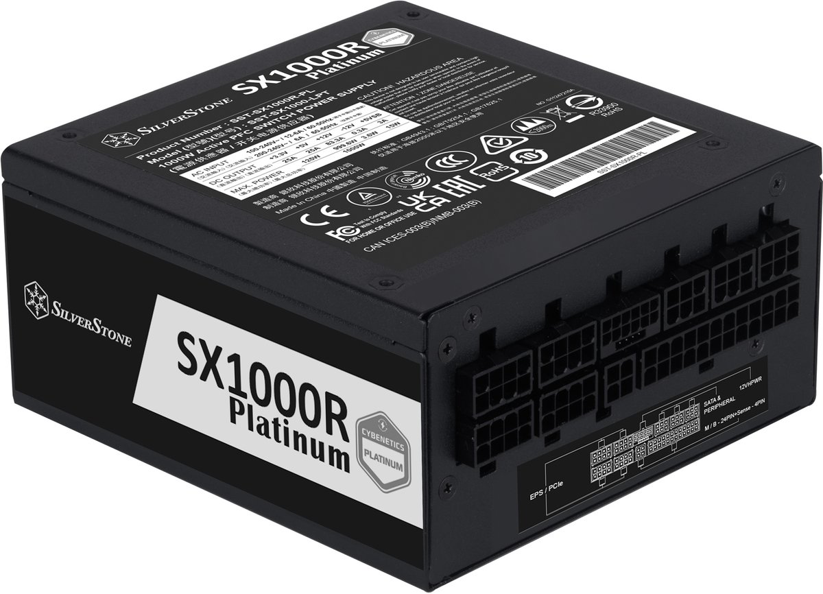 Silverstone Sx1000R Platinum - Voeding - Sfx12V 4.0, Sfx-L - Cybenetics - afbeelding 7