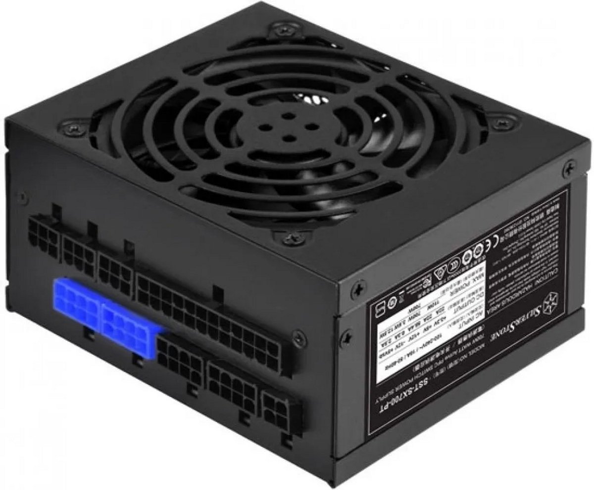 Silverstone Silverstone Sx700-Pt - Sfx, Atx12V 2.4 - 80 Plus Platinum - 700 Watt - Modulair - Actieve Pfc - Zwart
