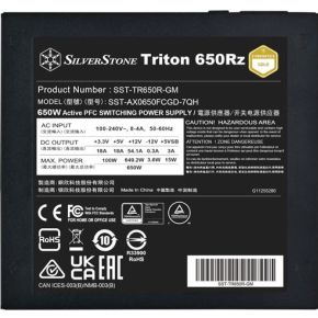 Triton 650Rz Cybenetics Gold 650W ATX 3.1 & PCIe 5 Fully Modular ATX Power Supply - afbeelding 8