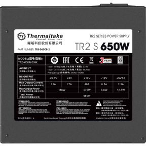 TR2 S 650W 80 PLUS White Non-Modular ATX Voeding Zwart - afbeelding 5