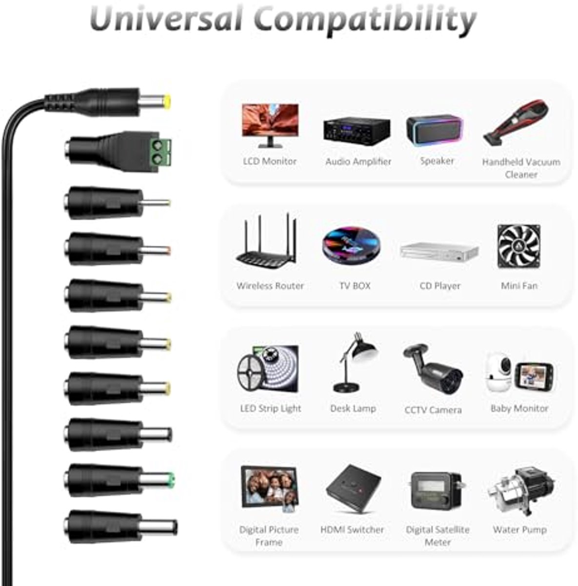 Voedingsadapter 12W (12V / 1A) - afbeelding 5