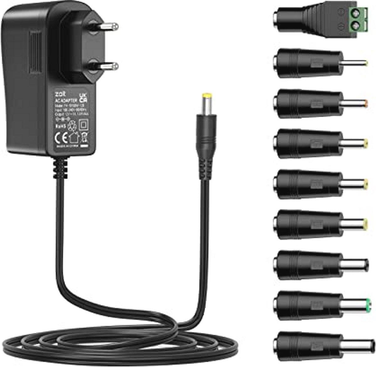 Universele Universele 12 V Voeding Met 9 Dc-Stekkers - 1 A, 1000 Ma Max