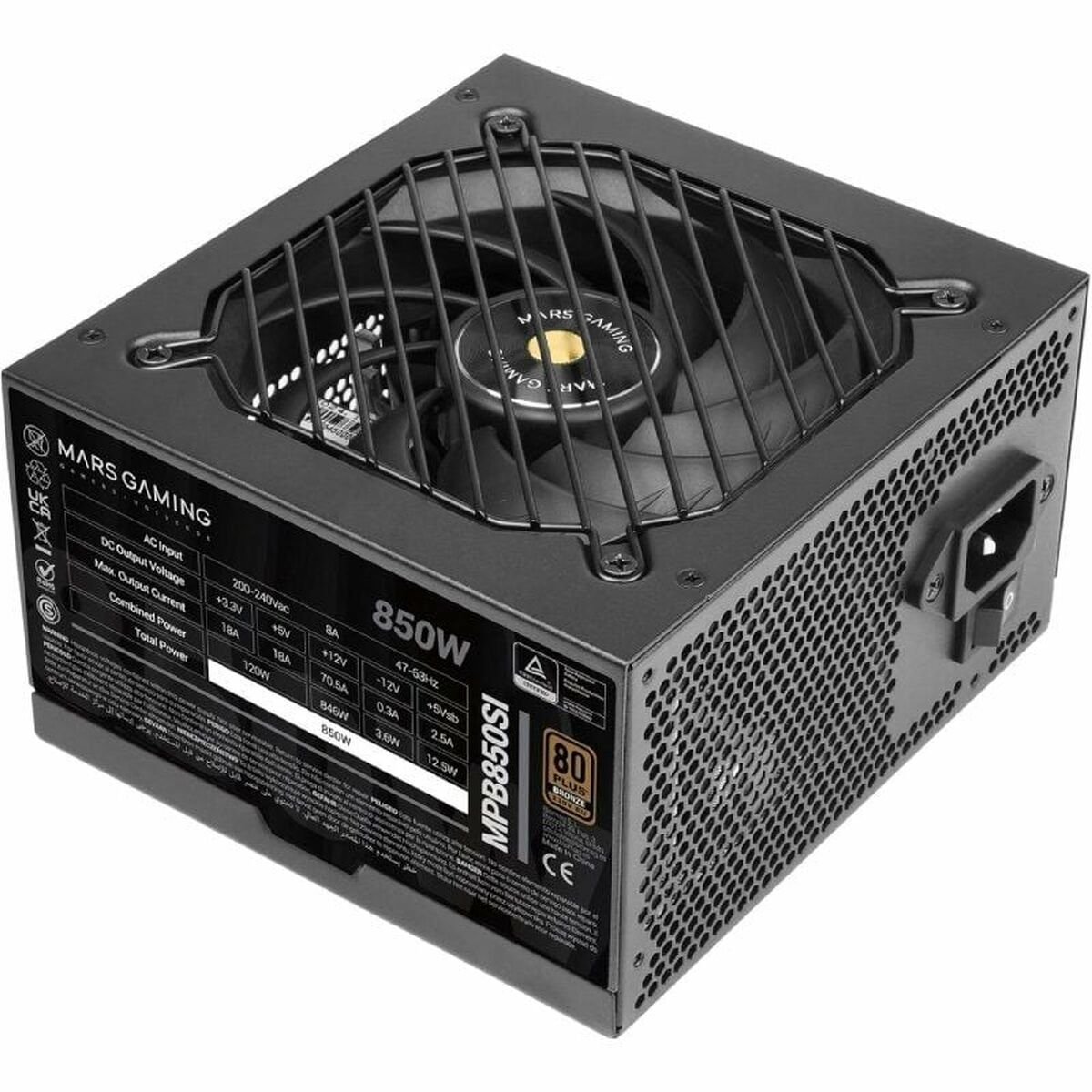 Voedingsbron Voedingsbron Mars Gaming Mpb850Si Atx 850 W 80 Plus Bronze