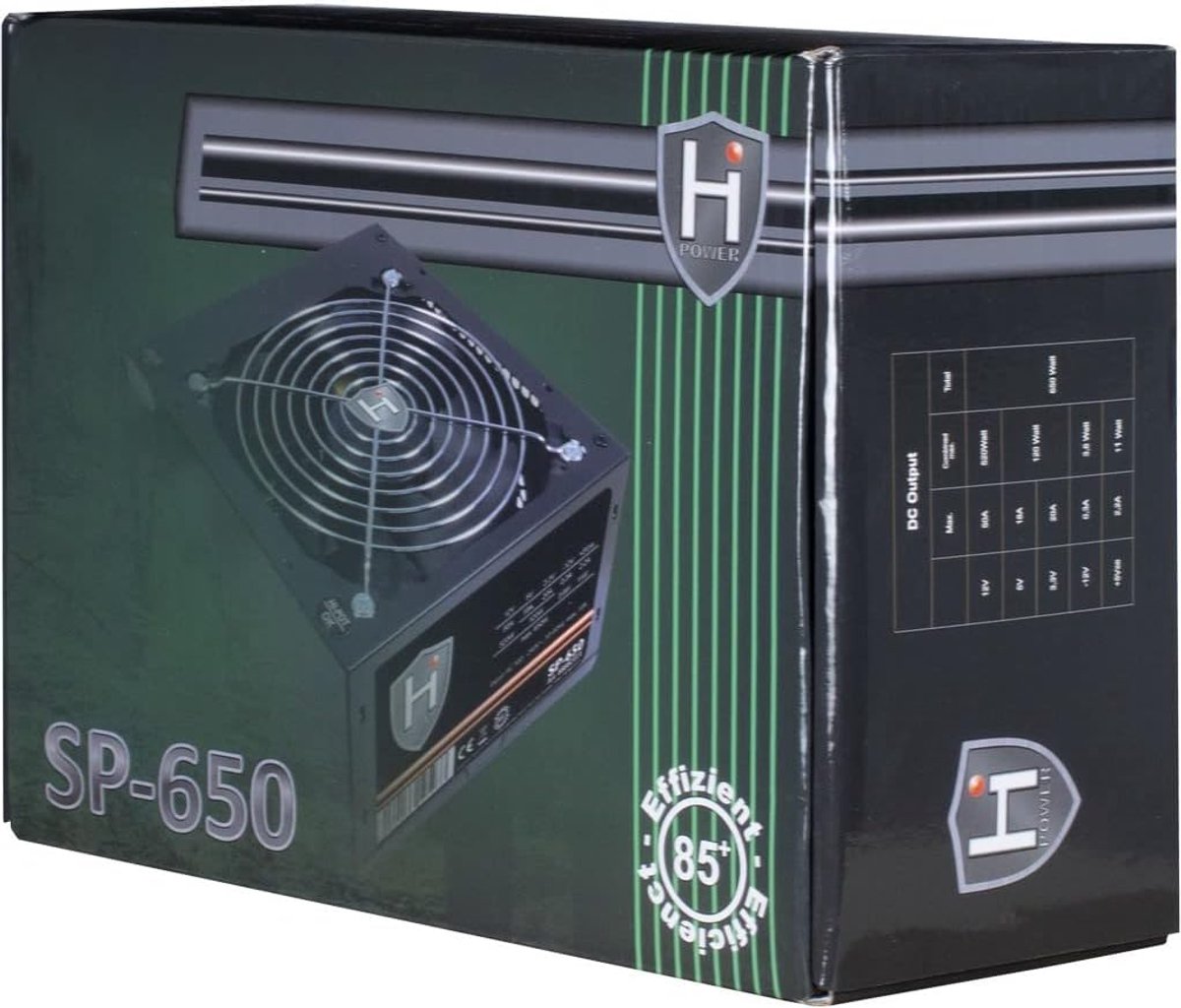 650W ATX Zwart Voeding - afbeelding 3