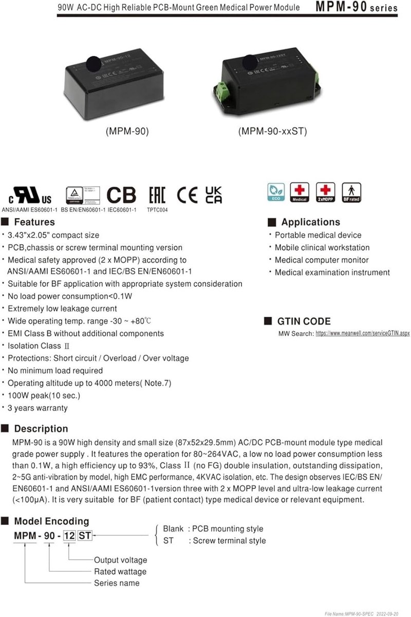 Mean Well IRM-90-24 90W Voeding - afbeelding 3