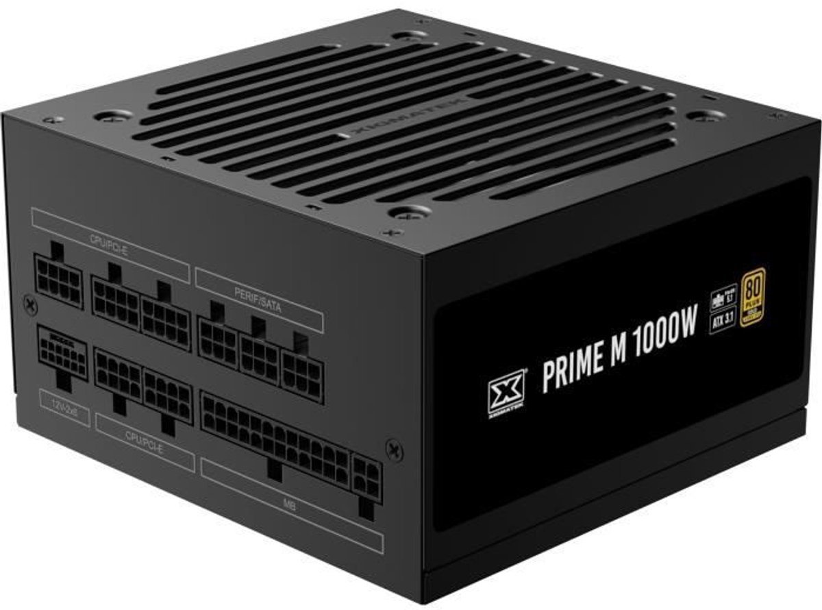 XIGMATEK Xigmatek - Prime M - Pc-Voeding - 1000 W - 80+ Gold - Atx3.1 - Volledig Modulair - Pci-E 5.1 12Vhpwr