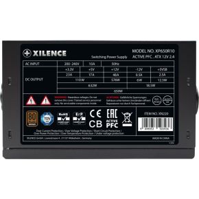 Xilence Xn225 Power Supply Unit 650 W 20+4 Pin Atx Atx Zwart, Rood voeding - afbeelding 7