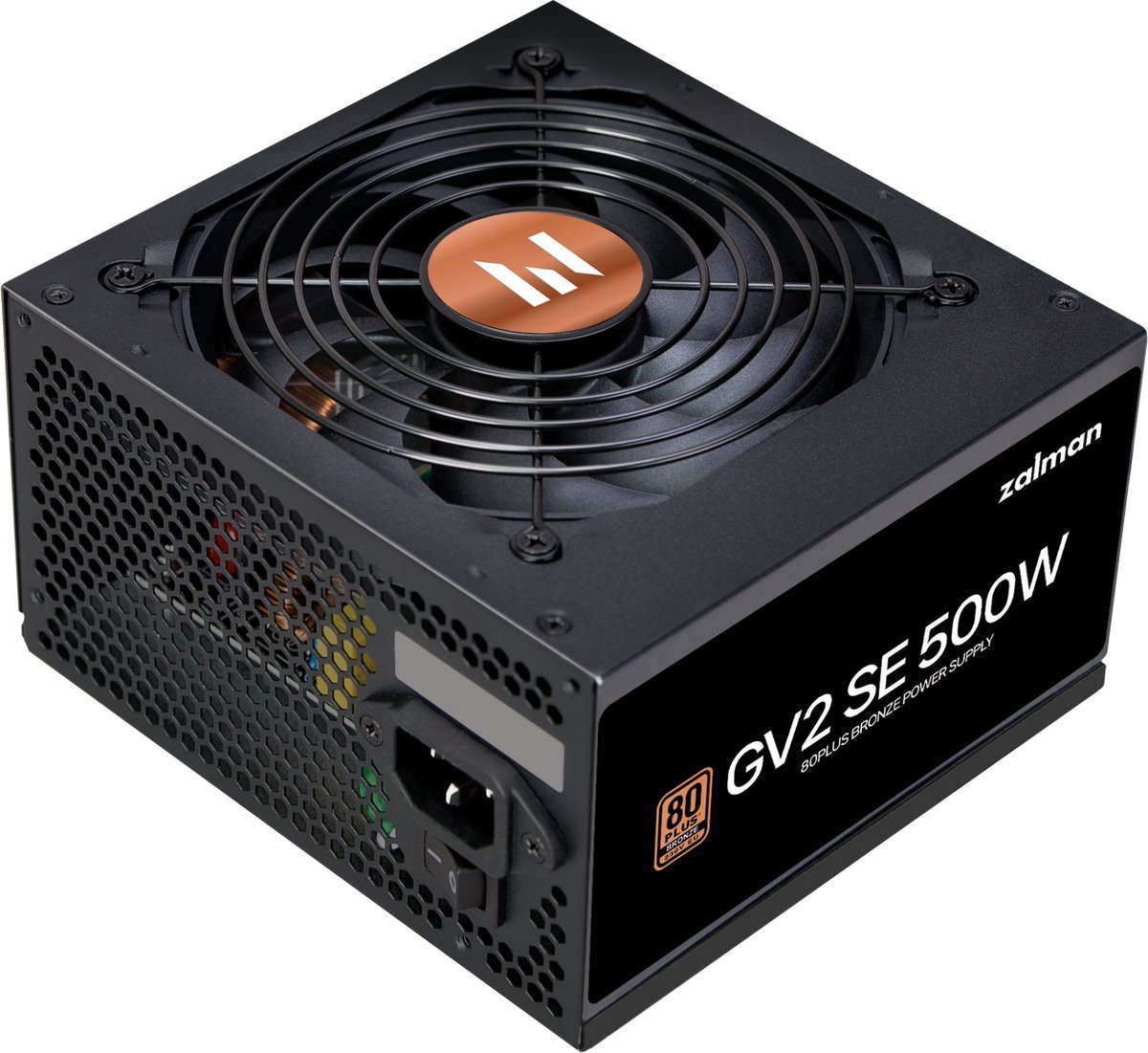 Zalman Zalman Zm500-Gv2Se Gv2Se 500W Psu 80 Plus Bronze Atx 12V V2.52, Active Pfc, 88% Efficiëntie, Hdb 120Mm Fan, Ocp/Otp/Opp/Ovp/Uvp/Scp, Ce, Rohs, Full-Range Input
