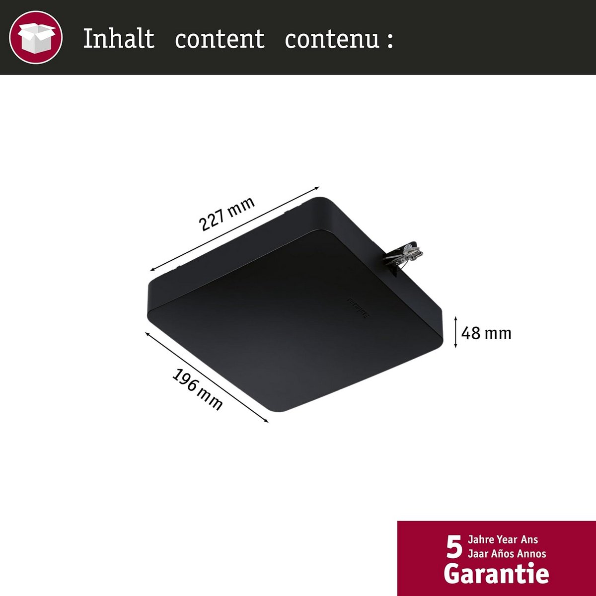 Paulmann URail Voeding Smart Home Middenstuk 300W Mat Zwart - afbeelding 2