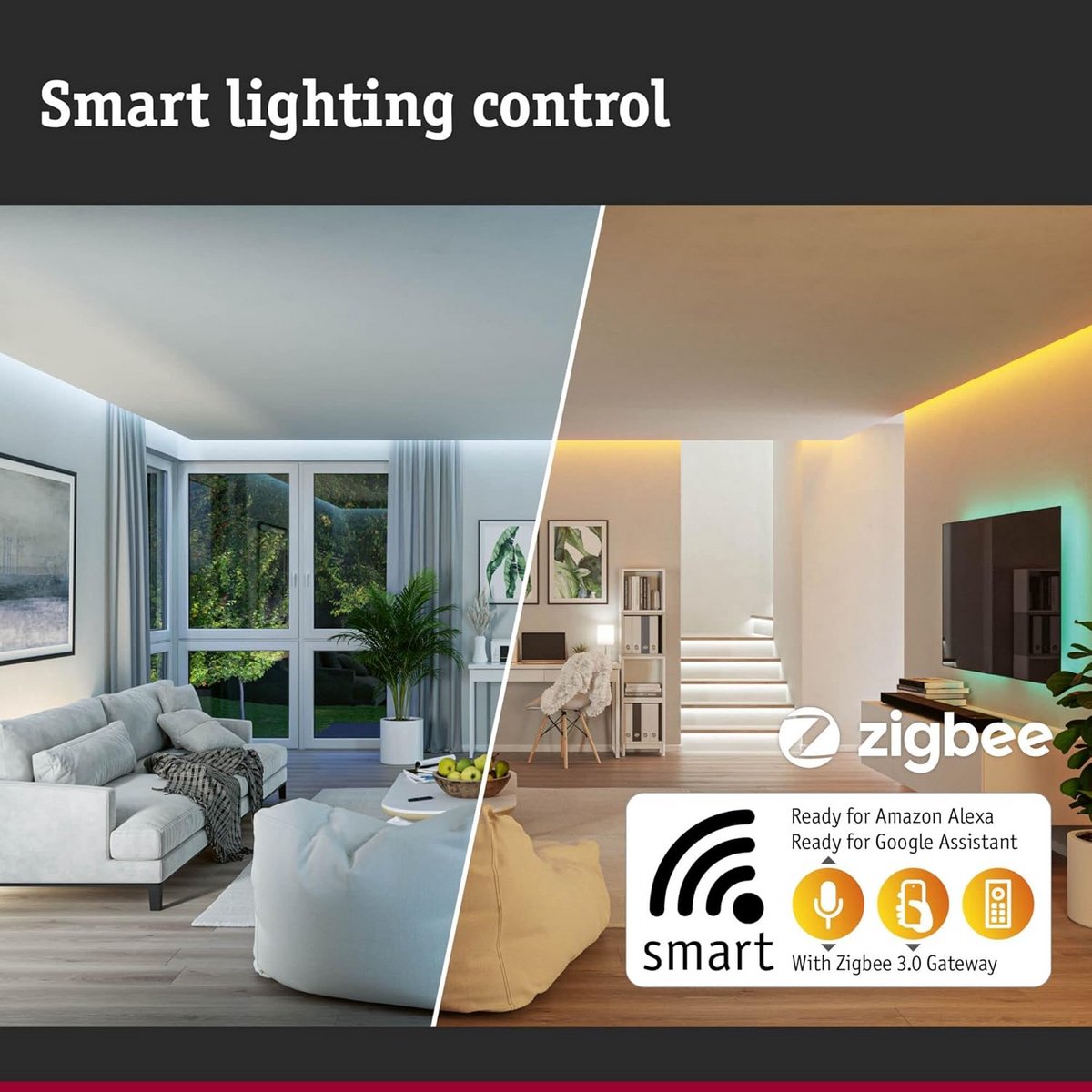 Paulmann URail Voeding Smart Home Middenstuk 300W Mat Zwart - afbeelding 3