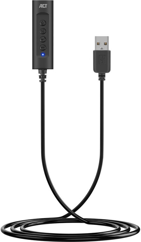 Act connectivity usb a externe geluidskaart 2 orig - ACT AC9360 USB-A Externe Geluidskaart 2.1 Zwart