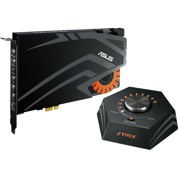 STRIX RAID DLX 7.1 PCIe Gaming Sound Card with 124dB SNR and 600ohm Headphone Amp