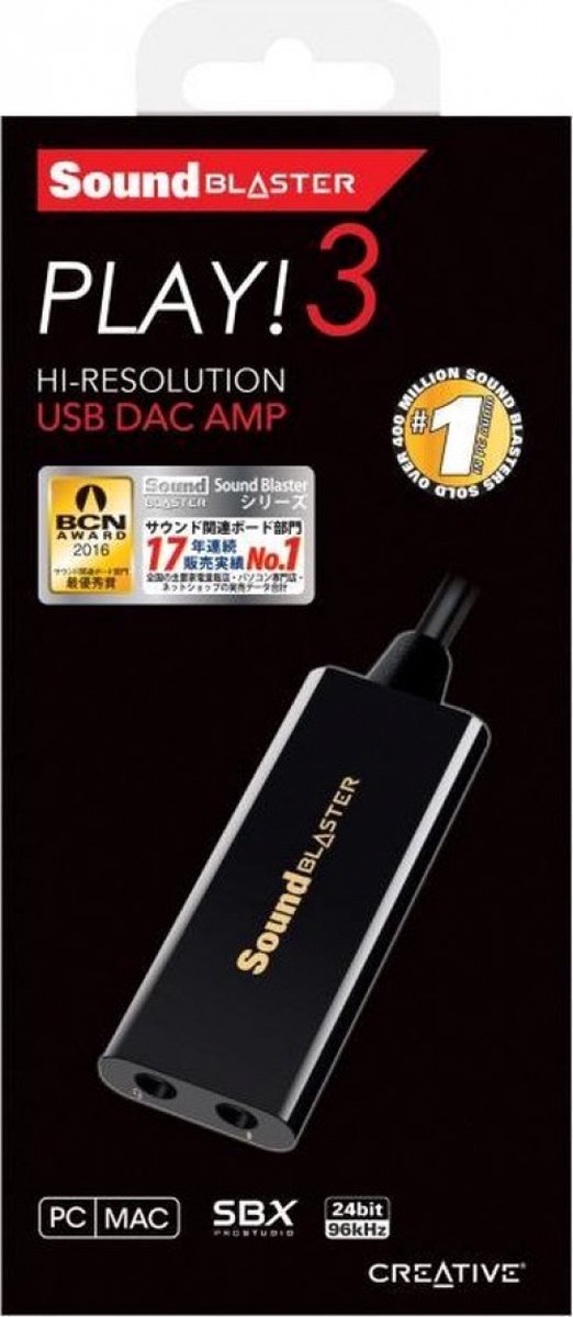 Creatieve Externe Geluidskaart Sound Blaster Play 3 Voor Computer Usb - afbeelding 2