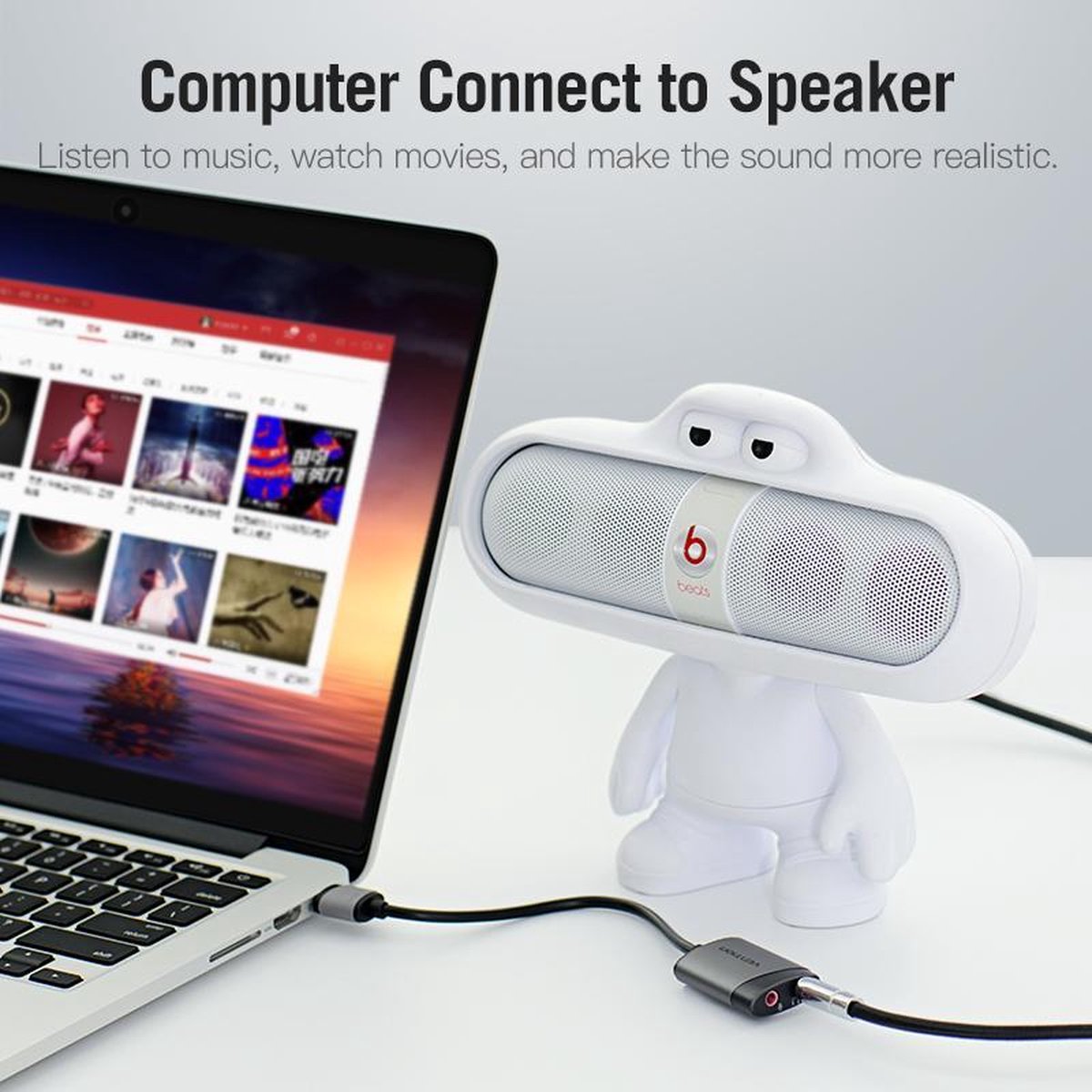 Vention Externe USB Stereo Geluidskaart CDKHB - 24-bit/96kHz, Grijs - afbeelding 8