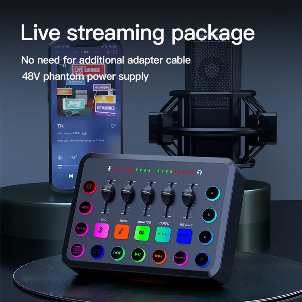 V8S Live Sound Card Audio Mixer - afbeelding 2