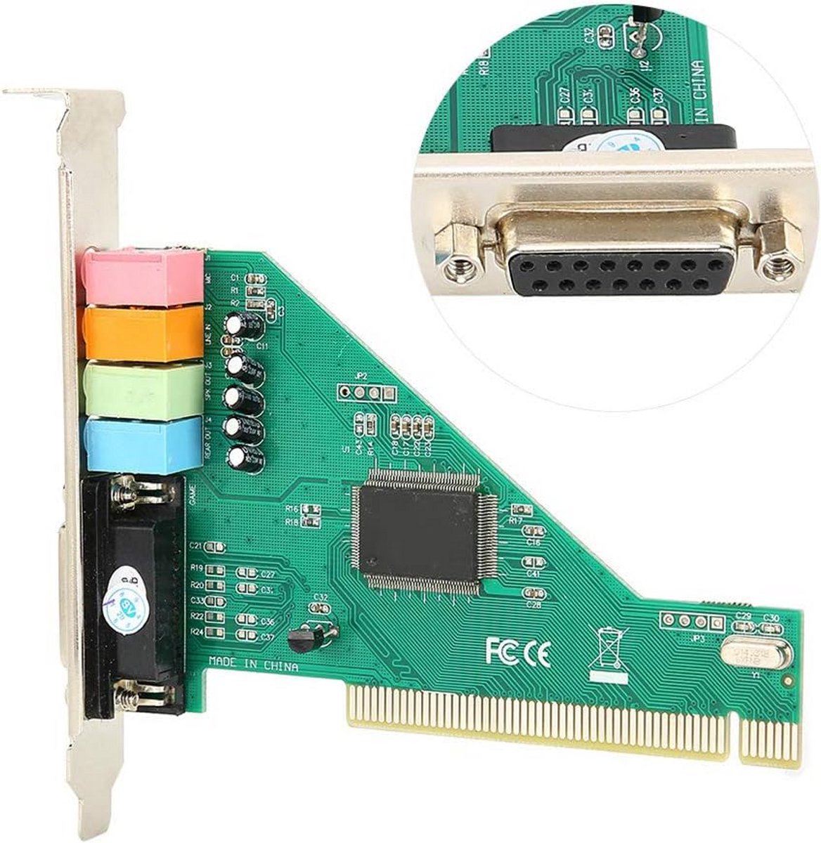 PCIe 4.1 Surround Soundkaart met CMI8738 Chipset, 24-bit/44.1KHz, 120dB SNR - afbeelding 4