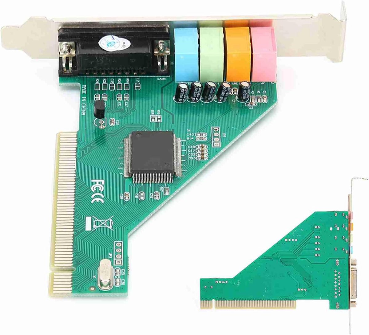 PCI Geluidskaart 4-Kanaals 24-bit 120dB CMI/HT8738 - afbeelding 2