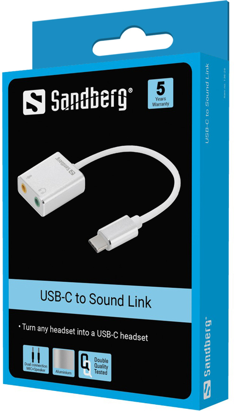 Sandberg 136 26 usb c to sound 3 orig - Sandberg USB-C to Sound Link