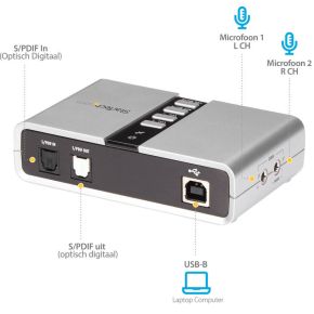 StarTech.com 7.1 USB Audio Adapter External Sound Card with SPDIF Digital Audio - afbeelding 6