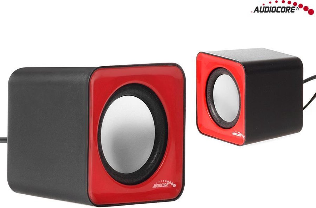AC870 PC-Speakers - USB - Zwart met Rood - afbeelding 2