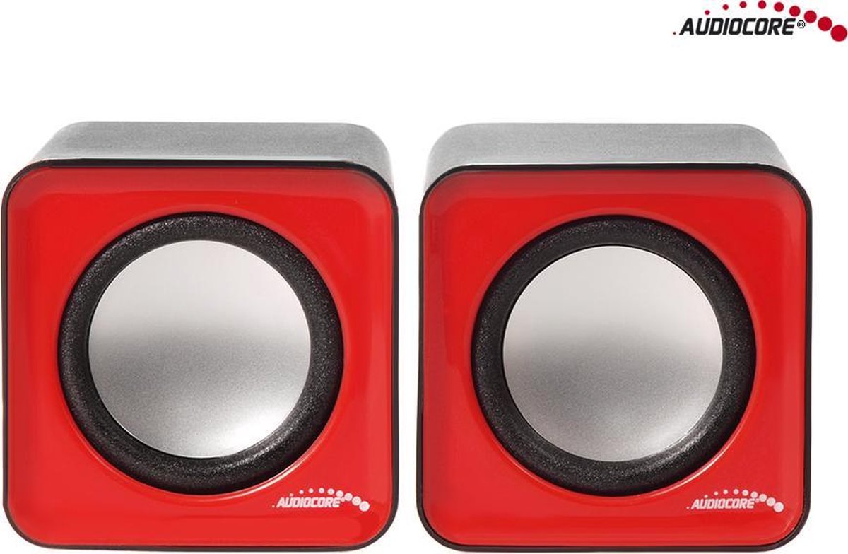 AC870 PC-Speakers - USB - Zwart met Rood - afbeelding 4