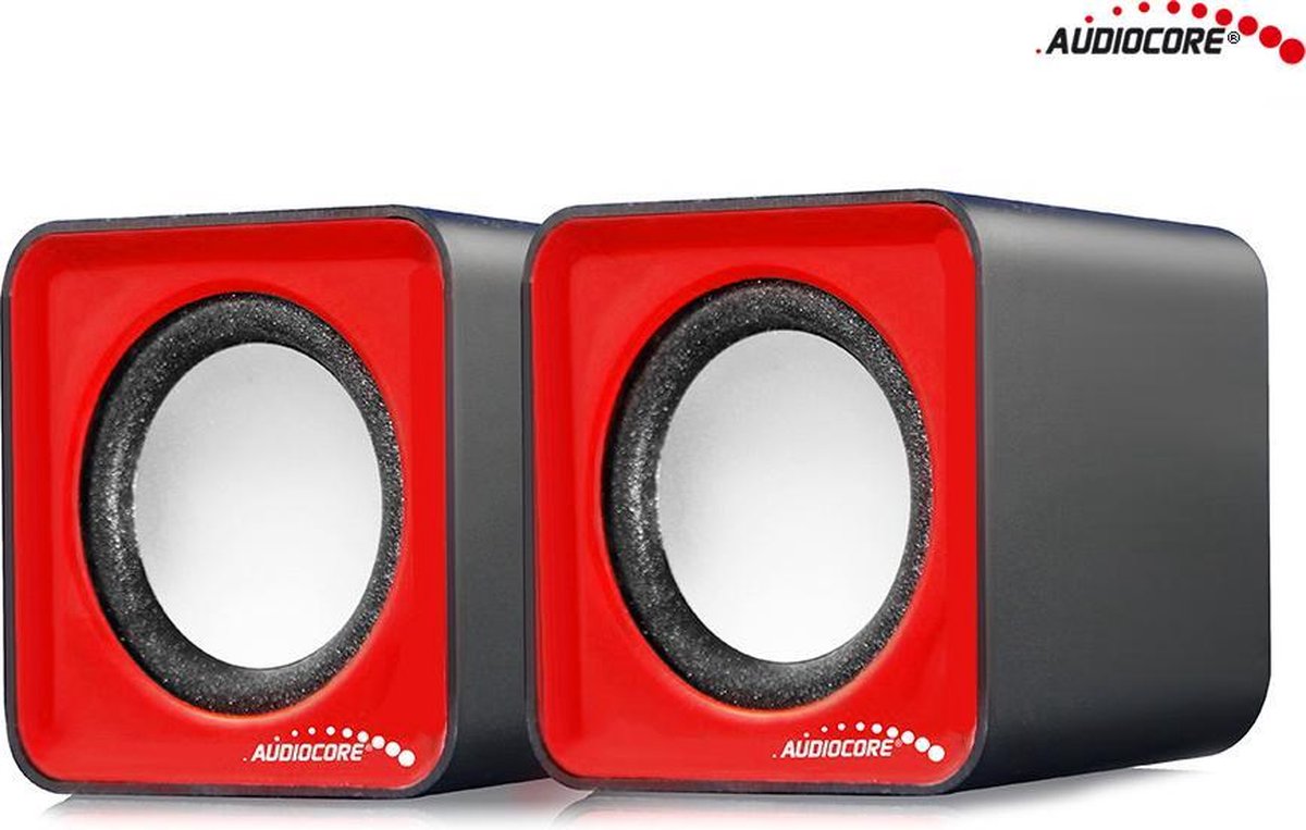 AC870 PC-Speakers - USB - Zwart met Rood - afbeelding 6